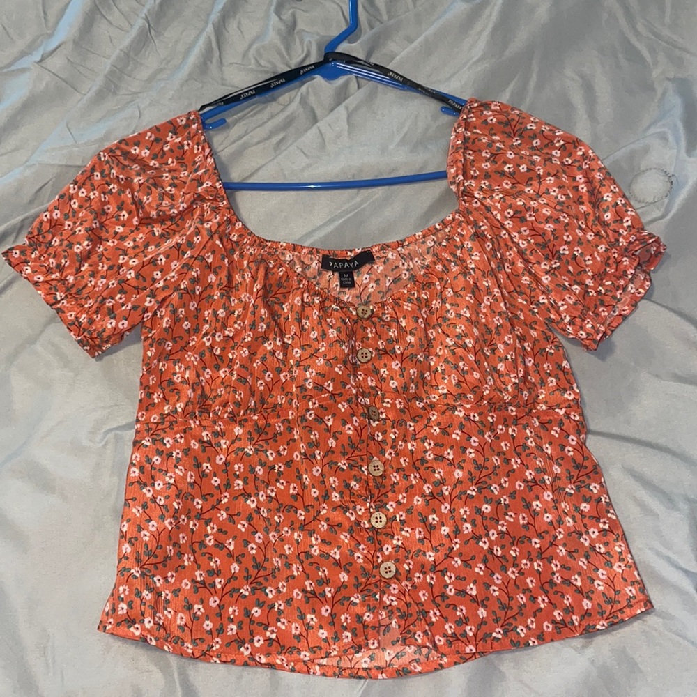(Junior) Orange flower top